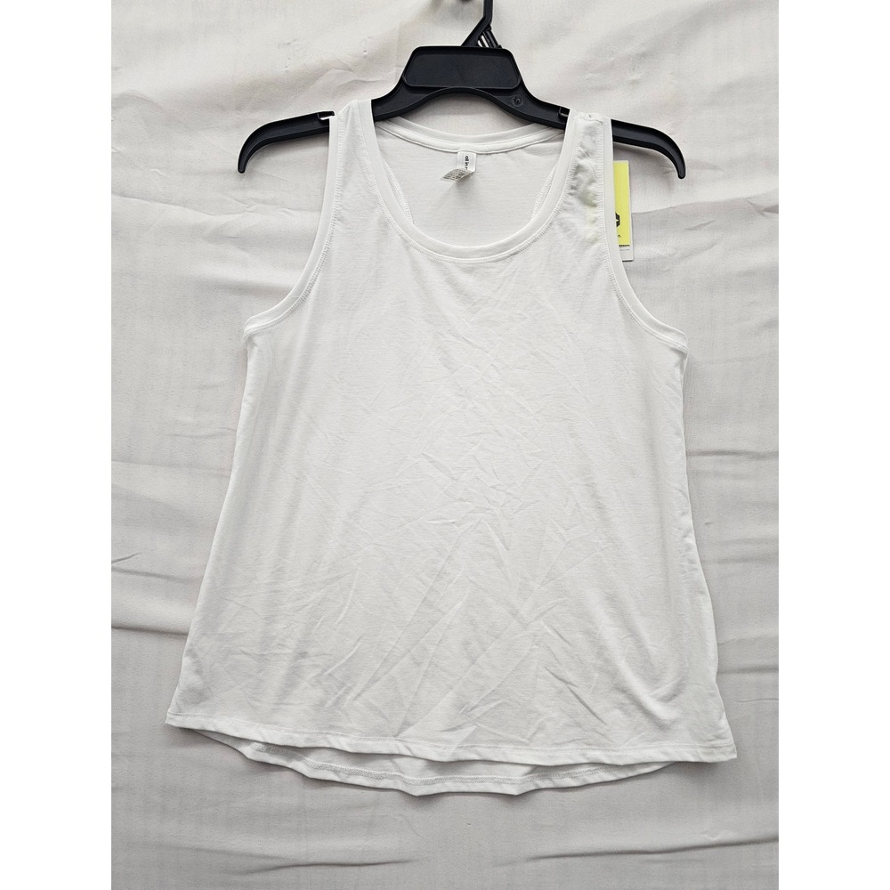 All in Motion Womens Racerback Tank Top White Poly Blend Athletic Size Small